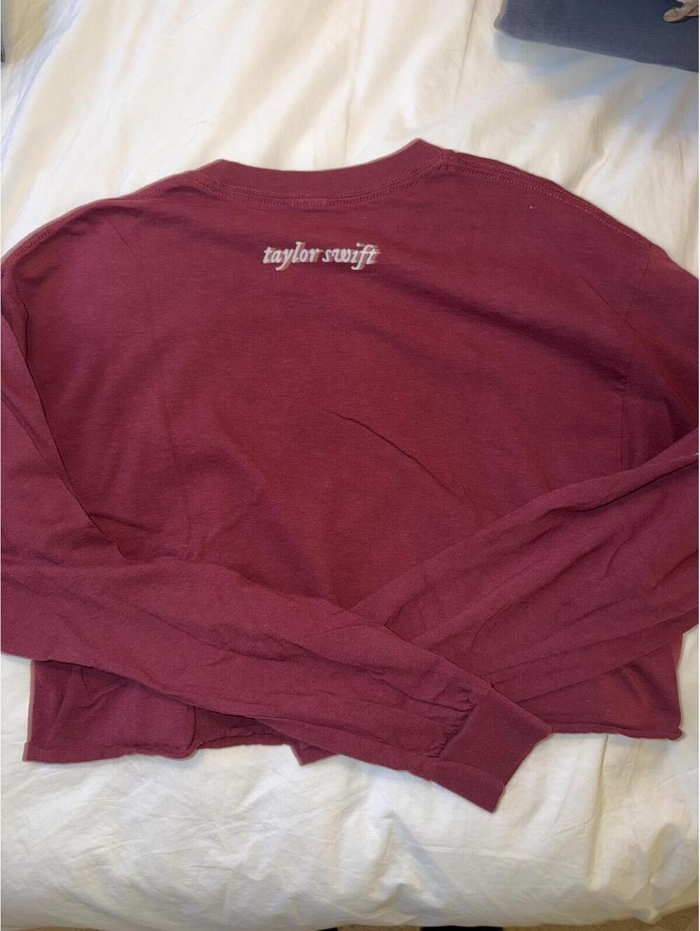 Taylor Swift Folklore Cropped Long Sleeve T-Shirt - Picture 3 of 4